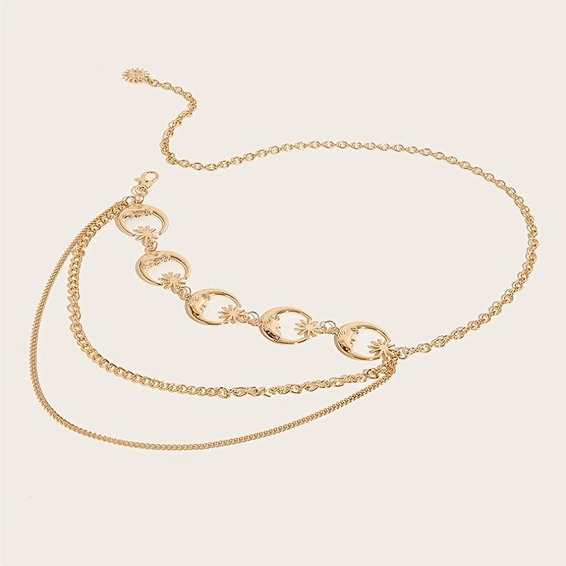 Moon Star Waist Chain For Women Vintage Belly Belt Body Chains