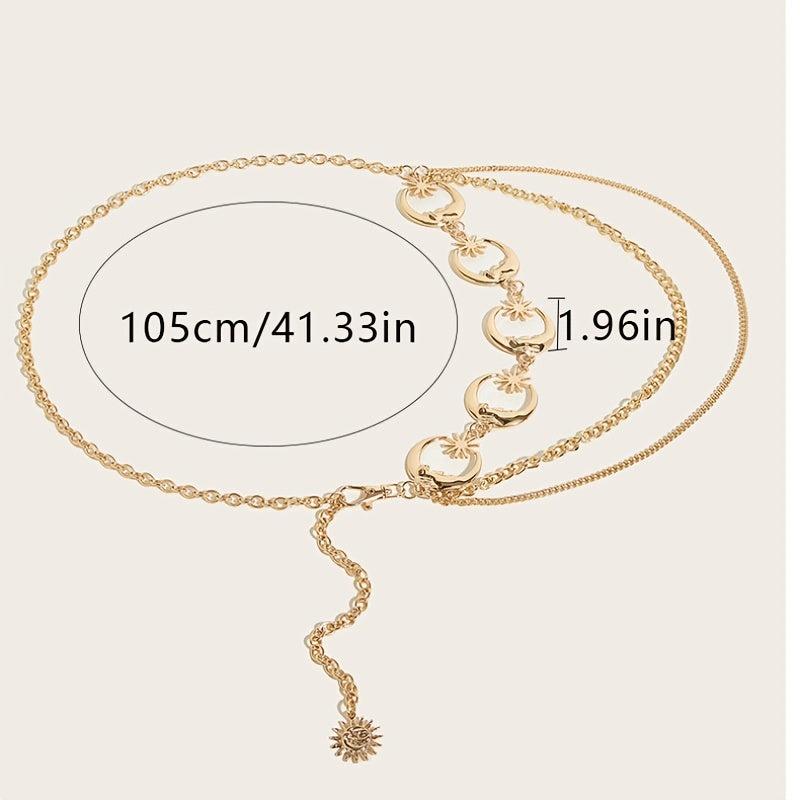 Moon Star Waist Chain For Women Vintage Belly Belt Body Chains