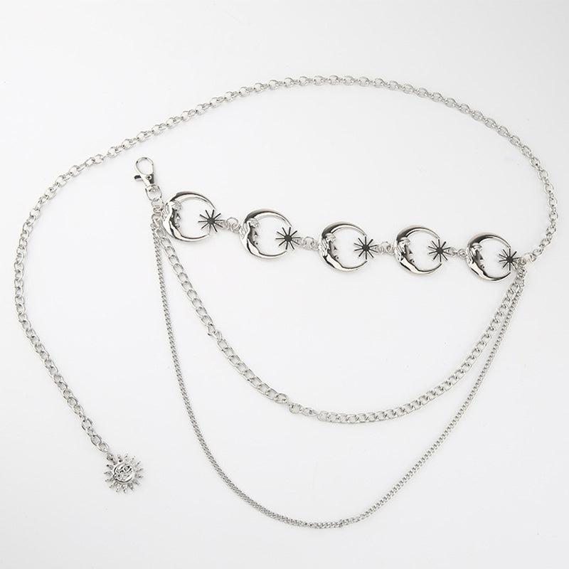 Moon Star Waist Chain For Women Vintage Belly Belt Body Chains