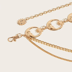 Moon Star Waist Chain For Women Vintage Belly Belt Body Chains