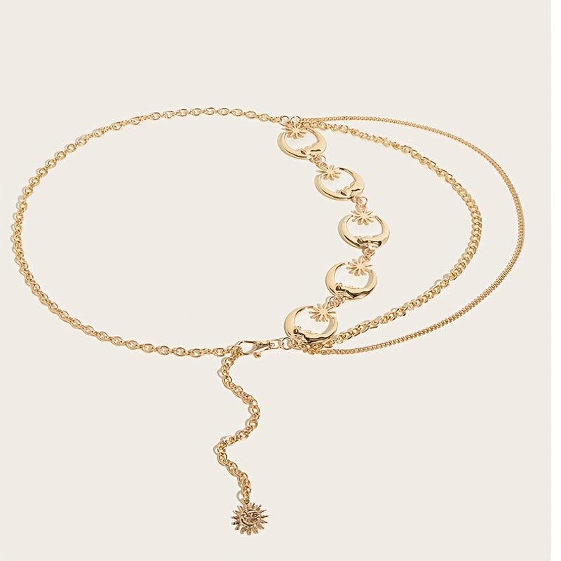Moon Star Waist Chain For Women Vintage Belly Belt Body Chains