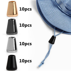40 Pcs Alloy Cord End Lock Bell Shape Drawstring Rope Stopper Lanyard Clips