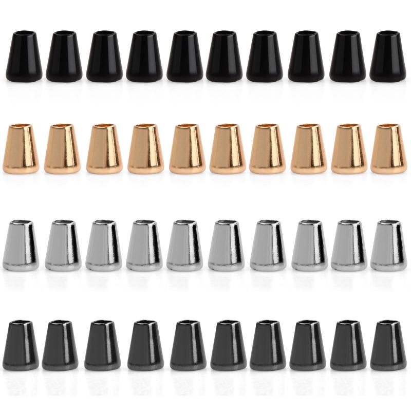 40 Pcs Alloy Cord End Lock Bell Shape Drawstring Rope Stopper Lanyard Clips
