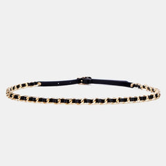 Women's Thin Waist Chain Metal Belt for Dress