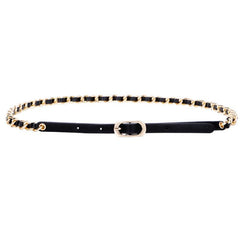 Women's Thin Waist Chain Metal Belt for Dress