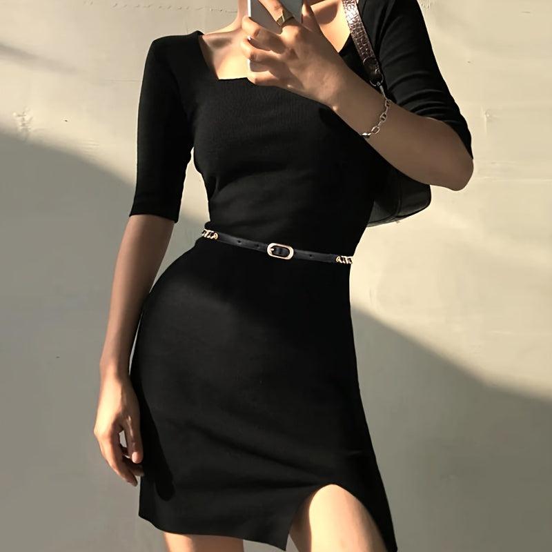 Women's Thin Waist Chain Metal Belt for Dress