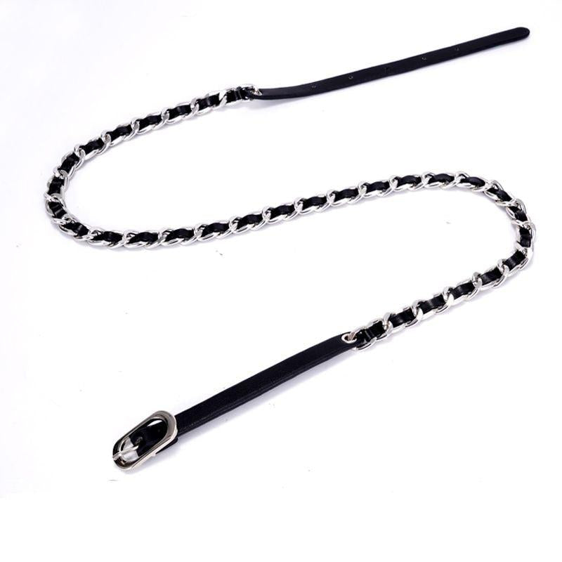 Women's Thin Waist Chain Metal Belt for Dress