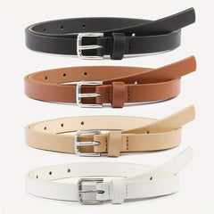 Square Pin Buckle Belt Set PU Vintage Jeans Pants Belt Women