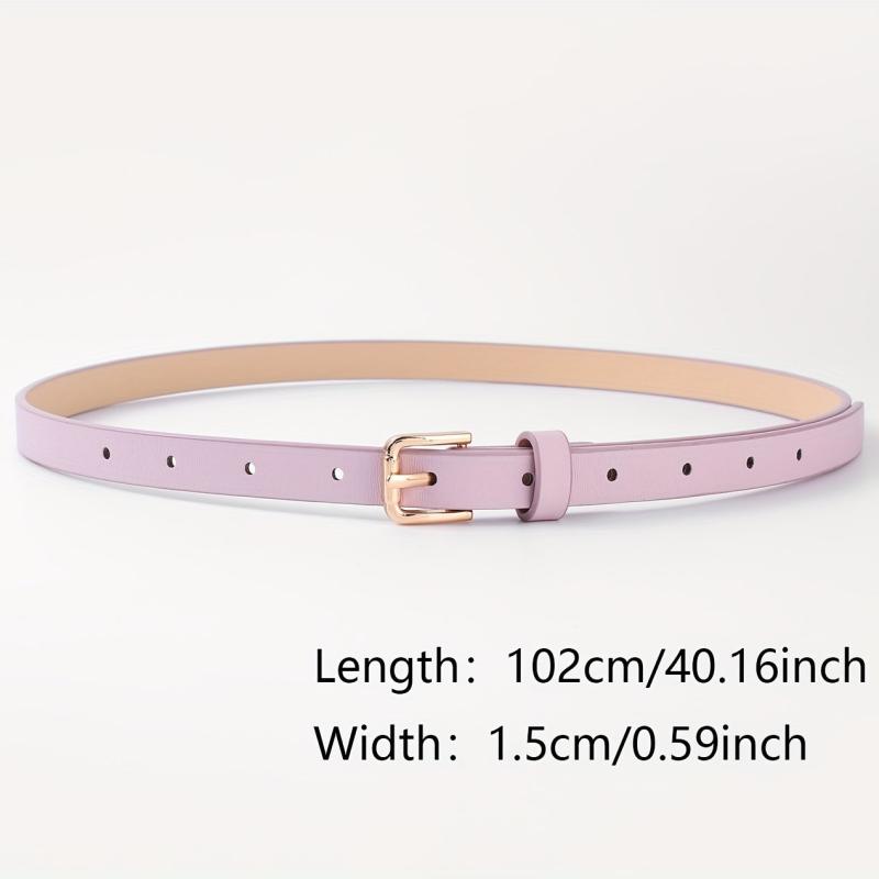 Square Pin Buckle Belt Set PU Vintage Jeans Pants Belt Women