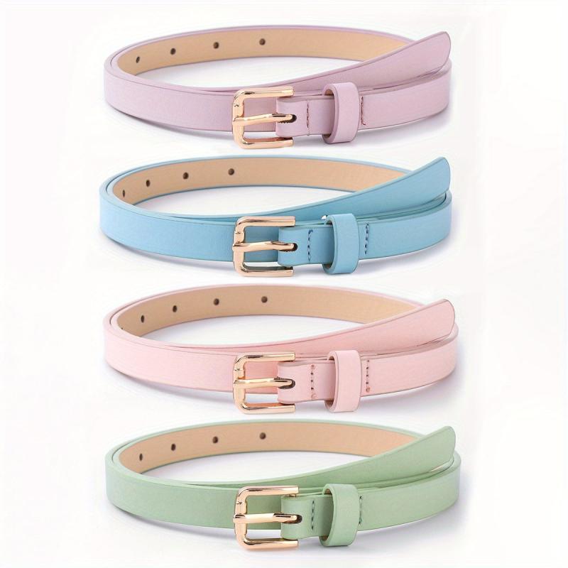 Square Pin Buckle Belt Set PU Vintage Jeans Pants Belt Women