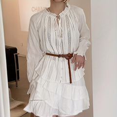 Round Buckle Knotted Thin PU Belt for Women