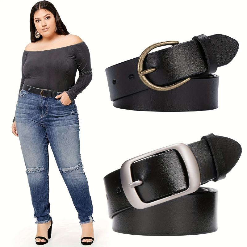  Leather Belt with Pin Buckle Vintage Unisex Jeans Pant Belt