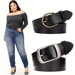  Leather Belt with Pin Buckle Vintage Unisex Jeans Pant Belt