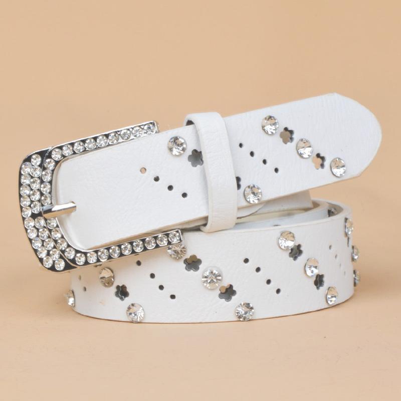 Women's Rhinestone Inlaid Casual Waist Belt
