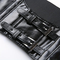 Y2K PU Leather Harness Belt Sexy Tunic Adjustable Body Waistband Women Corset