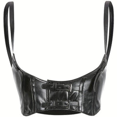 Y2K PU Leather Harness Belt Sexy Tunic Adjustable Body Waistband Women Corset