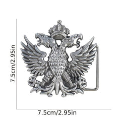 Double Headed Eagle Emblem Badge Men's Belt Buckle For Jeans