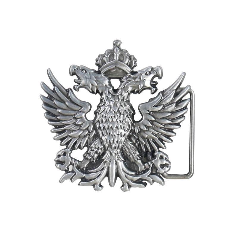 Double Headed Eagle Emblem Badge Men's Belt Buckle For Jeans