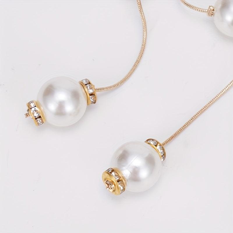 Faux Pearl Waist Chain Dress Shirt Waist Decor Belt Metal Chain