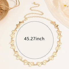 Metal Bowknot Waist Chain Skirt Suit Dress Waist Chain Fashionable Belt Body