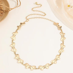 Metal Bowknot Waist Chain Skirt Suit Dress Waist Chain Fashionable Belt Body