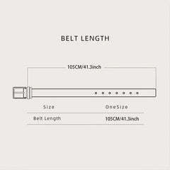 Rectangular Buckle Pin Belt Casual PU Leather Waist Belts For Women