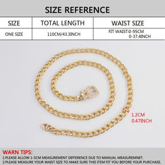 Women's Waist Chain Decorative Dress Belt Metal Chain Accessories