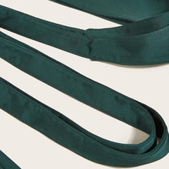 Vintage Green Bowknot Strap Belts Irregular Edge Dress Girdle