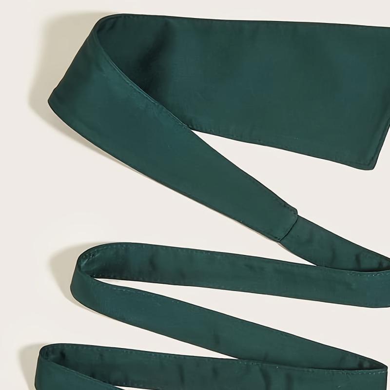 Vintage Green Bowknot Strap Belts Irregular Edge Dress Girdle
