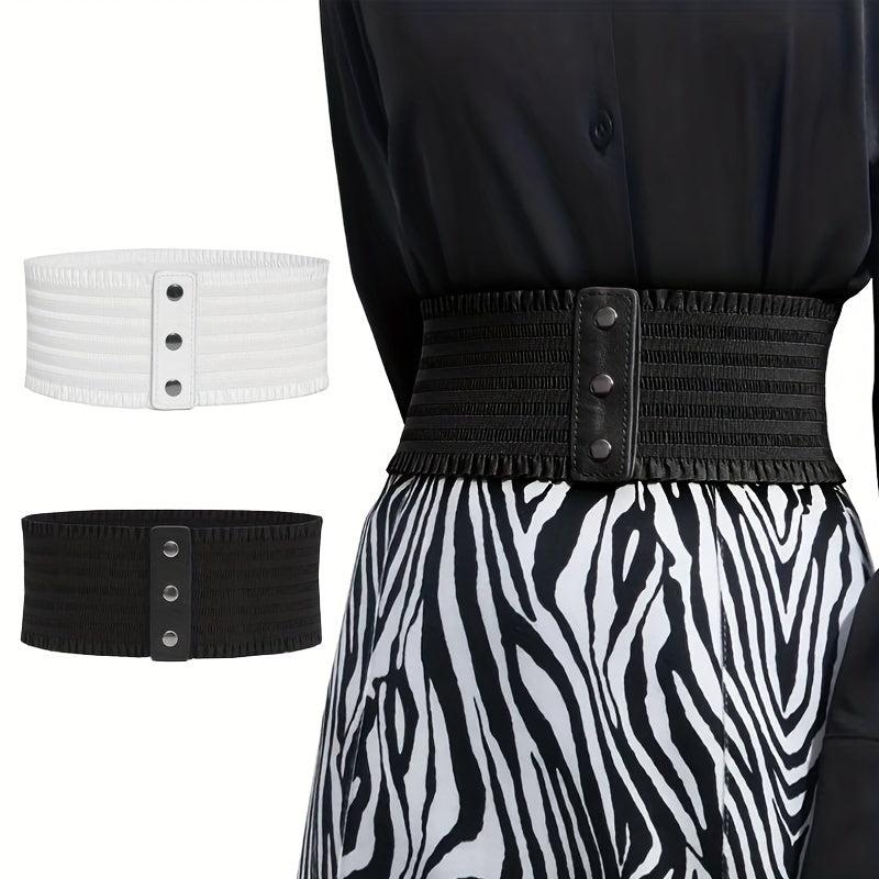 2pcs Elastic Wide Belt Waistband for Women