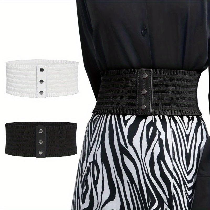 2pcs Elastic Wide Belt Waistband for Women