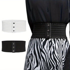 2pcs Elastic Wide Belt Waistband for Women