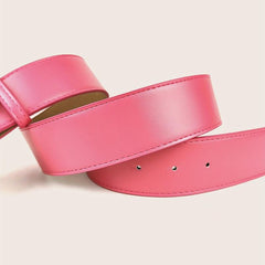 Pink PU Leather Butterfly Buckle Y2K Belt for Women