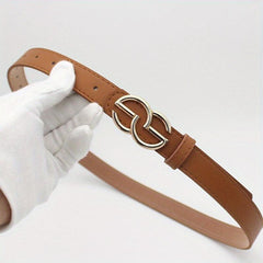Geometric Buckle PU Belt for Women