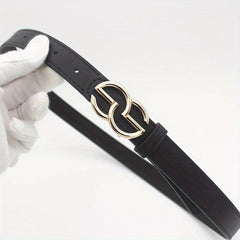 Geometric Buckle PU Belt for Women