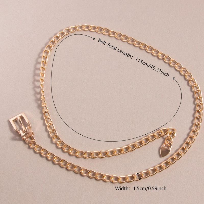 Y2K Metal Openwork Waist Chain Punk Waistband for Women