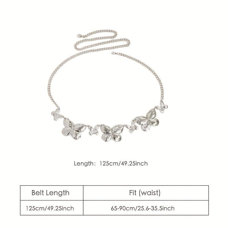 Y2K Butterfly Waist Chain Metal Belly Chain