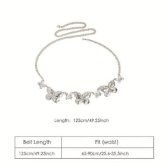 Y2K Butterfly Waist Chain Metal Belly Chain