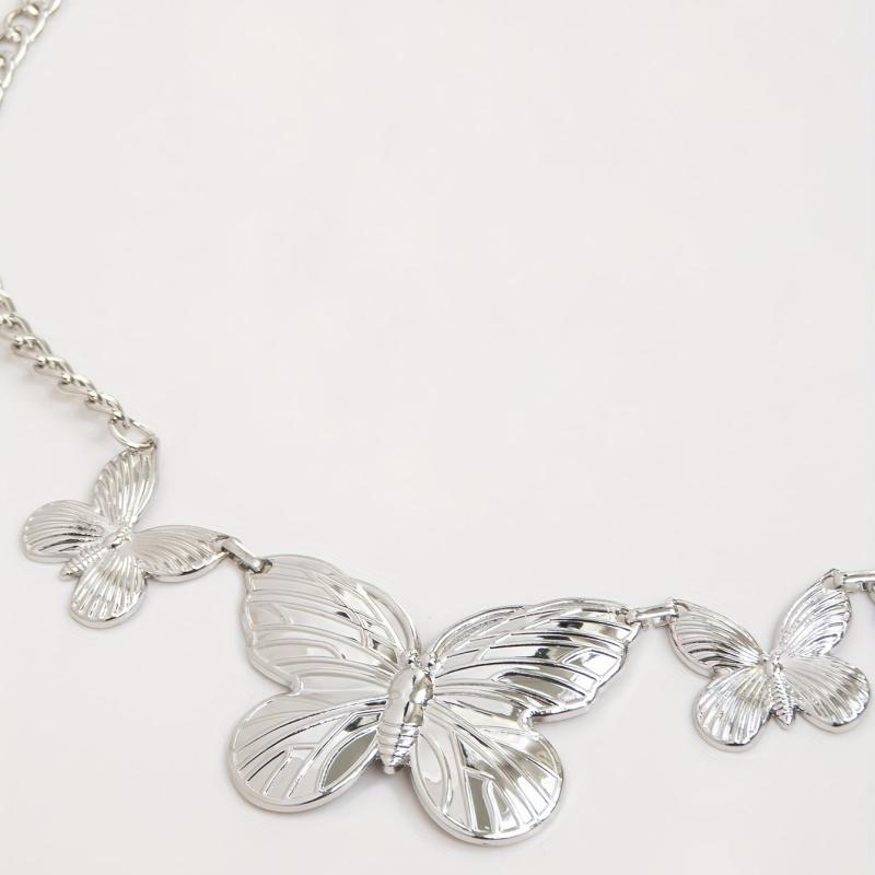 Y2K Butterfly Waist Chain Metal Belly Chain