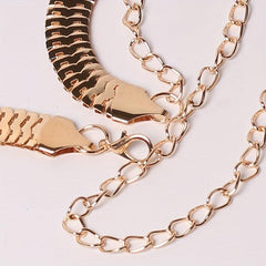 Metal Golden Waist Chain Thin Dress Girdle Tassel for Women
