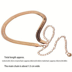 Metal Golden Waist Chain Thin Dress Girdle Tassel for Women