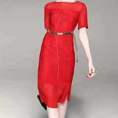 Metal Golden Waist Chain Thin Dress Girdle Tassel for Women