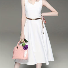 Metal Golden Waist Chain Thin Dress Girdle Tassel for Women