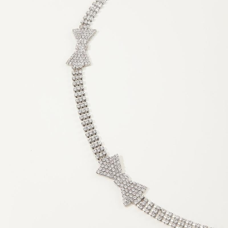 Rhinestone Bow Waist Chain Sexy Body Chain