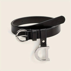 Casual PU Leather Waistband Unisex Jeans Pants Belts For Women Men