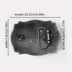 Vintage Flower Engraved Western Belt Buckle