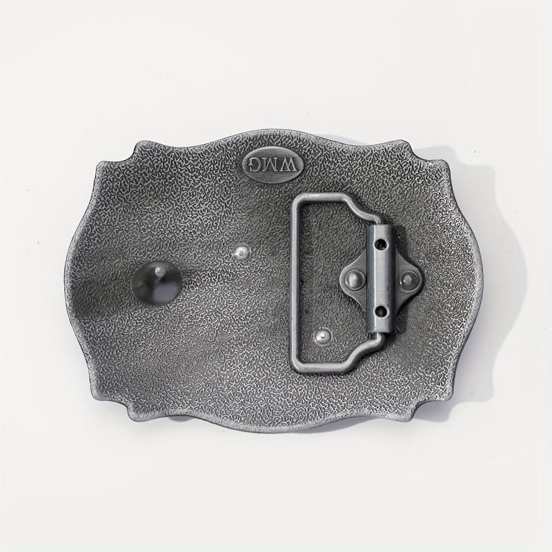 Vintage Flower Engraved Western Belt Buckle