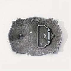 Vintage Flower Engraved Western Belt Buckle