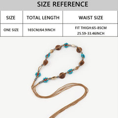 Faux Rabbit Fur Pom Belt Rope Autumn And Winter Woven Belt
