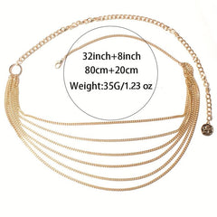 Vintage Coin Pendant Body Chain for Women